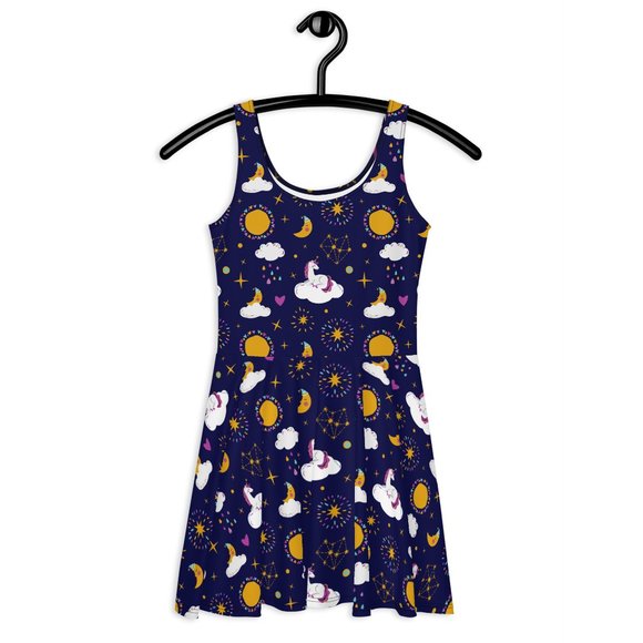 Plus Size Unicorn Moon Pin Up Dress - Picture 7 of 9